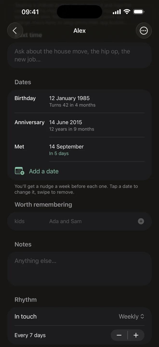 Dates worth remembering, each with a quiet nudge a week before